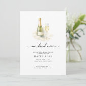 Invitation On Cloud Wine Elegant Champagne Bridal Shower (Debout devant)