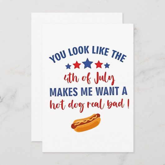 Invitation On dirait que le 4 juillet me donne envie (Devant / Derrière)