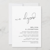 Invitation On Eloped, Parti Mariage Elopement (Devant)