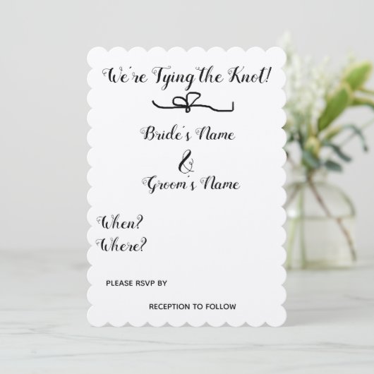 Invitation On est en train de Tying the Knot ! (Debout devant)