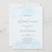 Invitation On est sur Cloud Nine Baby shower Boy (Devant)