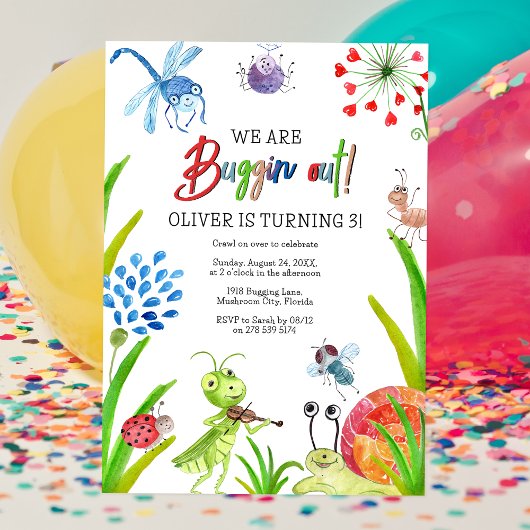 Invitation On fout le camp | Fête d'anniversaire