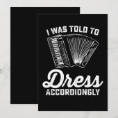 Invitation On M'A Dit D'Habiller Accordialement Accordée (Devant / Derrière)