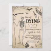 Invitation On meurt à la fête d'Halloween (Devant)