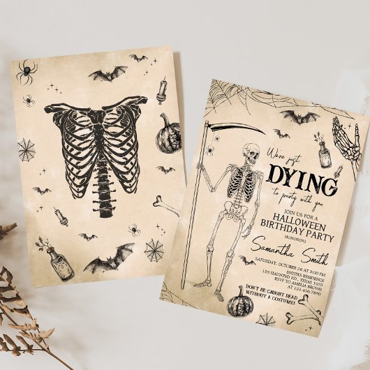 Invitation On meurt à la fête d'Halloween