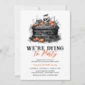 Invitation On meurt à la fête d'Halloween (Devant)