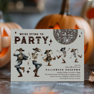 Invitation On meurt d'envie de faire la fête' Halloween Hoedo