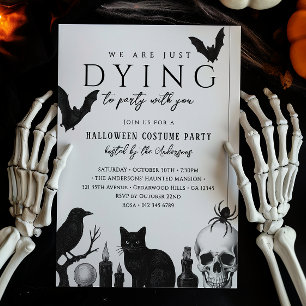 Invitation On Meurt Pour Faire La Fête Soirée Gothique Hallow