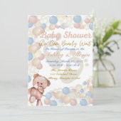 Invitation On ne peut pas attendre l'invitation du bébé (Debout devant)