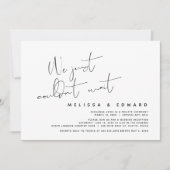 Invitation On ne pouvait pas attendre, Elopement Mariage mode (Devant)