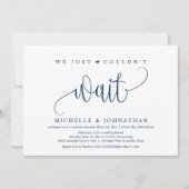 Invitation On ne pouvait pas attendre, Mariage Elopement Part (Devant)