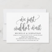 Invitation On ne pouvait pas attendre, Mariage Elopement Part (Devant)