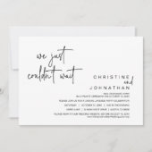 Invitation On ne pouvait pas attendre, Mariage Elopement Part (Devant)