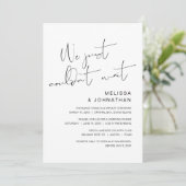 Invitation On ne pouvait pas attendre, Mariage Elopement Part (Debout devant)