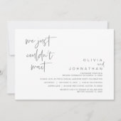 Invitation On ne pouvait pas attendre, Mariage Elopement Part (Devant)