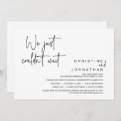 Invitation On ne pouvait pas attendre, Mariage Elopement Part (Devant / Derrière)