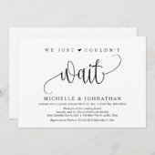 Invitation On ne pouvait pas attendre, Mariage Elopement Part (Devant / Derrière)