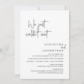 Invitation On ne pouvait pas attendre, Mariage Elopement Part (Devant)