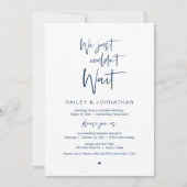 Invitation On ne pouvait pas attendre, Navy Blue, Elopement P (Devant)