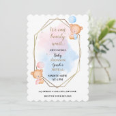 Invitation On peut à peine attendre le thème de l'ours que le (Debout devant)