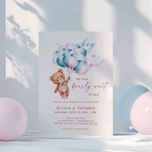 Invitation On peut attendre avant que le sexe révèle l'ours B