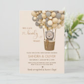 Invitation On peut attendre avec impatience la montgolfière e (Debout devant)