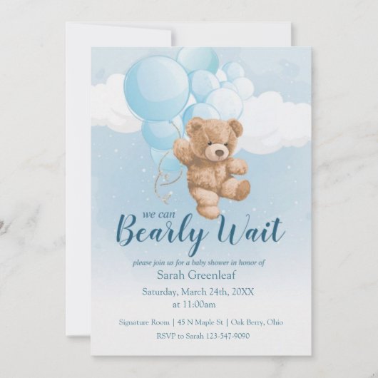 Invitation On peut attendre - Baby Boy (Devant)