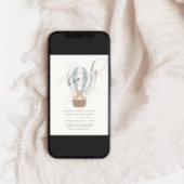 Invitation On Peut Attendre | Baby Boy Blue Balloon Douche