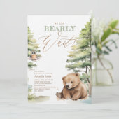 Invitation On Peut Attendre ! Baby shower Adventure Await (Debout devant)