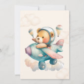 Invitation On peut attendre baby shower garçon (Dos)