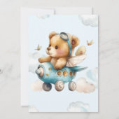 Invitation On peut attendre baby shower garçon (Dos)