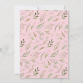 Invitation On Peut Attendre ! Baby shower rose ours en peluch (Dos)