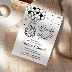 Invitation On Peut Attendre   Ballon à air chaud   BABY SHOWE