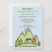 Invitation On peut attendre Blue Camp dehors fête d'anniversa (Devant)