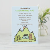 Invitation On peut attendre Blue Camp dehors fête d'anniversa (Debout devant)