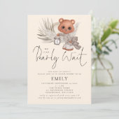 Invitation On peut attendre Boho Chic Baby shower (Debout devant)