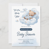 Invitation On peut attendre de la béatite - Baby shower d'our (Devant)