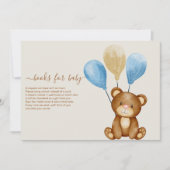 Invitation On peut attendre des livres d'ours d'aquarelle pou (Devant)