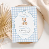 Invitation On Peut Attendre Élégant Baby shower Ours Teddy