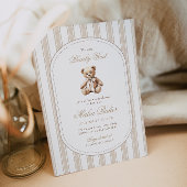 Invitation On Peut Attendre Élégant Baby shower Ours Teddy
