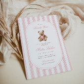 Invitation On Peut Attendre Élégant Baby shower Ours Teddy