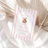 Invitation On Peut Attendre Élégant Baby shower Ours Teddy
