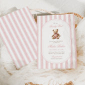 Invitation On Peut Attendre Élégant Baby shower Ours Teddy