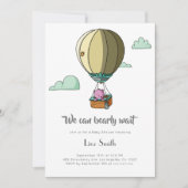 Invitation On peut attendre la fille rose Baby shower (Devant)