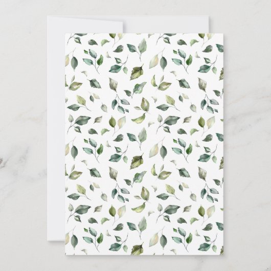 Invitation On peut attendre la verdure Baby shower Ours (Dos)