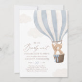 Invitation On Peut Attendre Le Baby shower À Ballons À Air Ch (Devant)