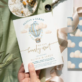 Invitation On peut attendre le Baby shower conjoint