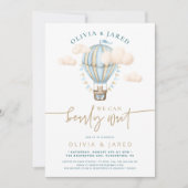 Invitation On peut attendre le Baby shower conjoint (Devant)