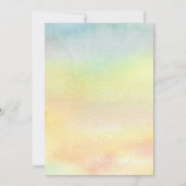 Invitation On peut attendre le Baby shower d'aquarelle (Dos)