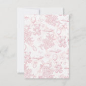 Invitation On Peut Attendre Le Baby shower De Ballons D'Ours  (Dos)